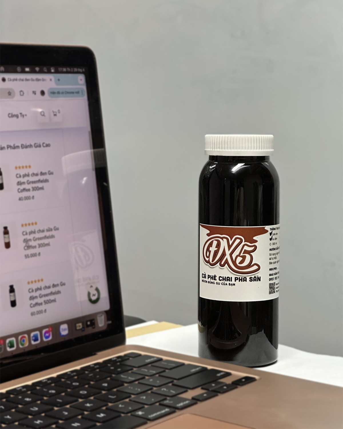 Cà phê chai đen Gu đậm Greenfields Coffee (500ml)