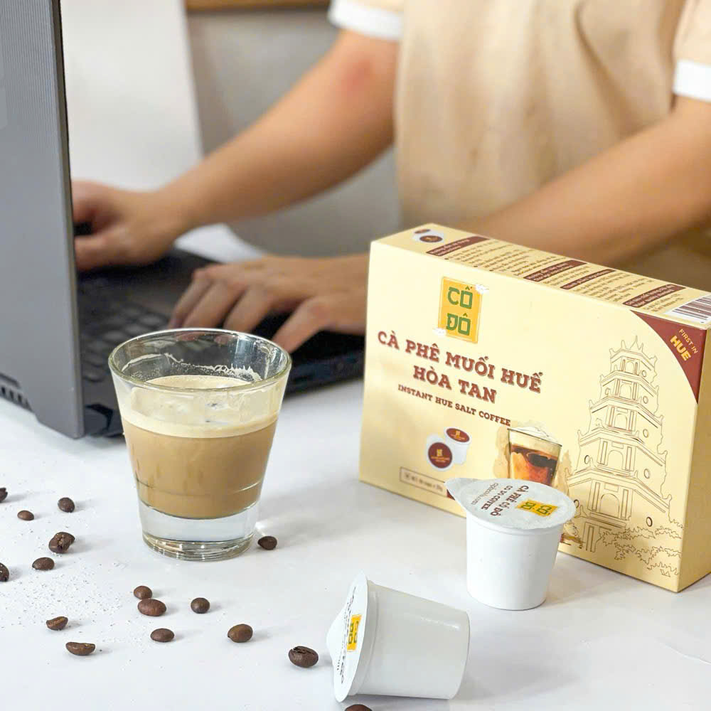 Hộp 6 Cốc Cà Phê Muối Huế Hòa Tan (6 cốc x 20g)